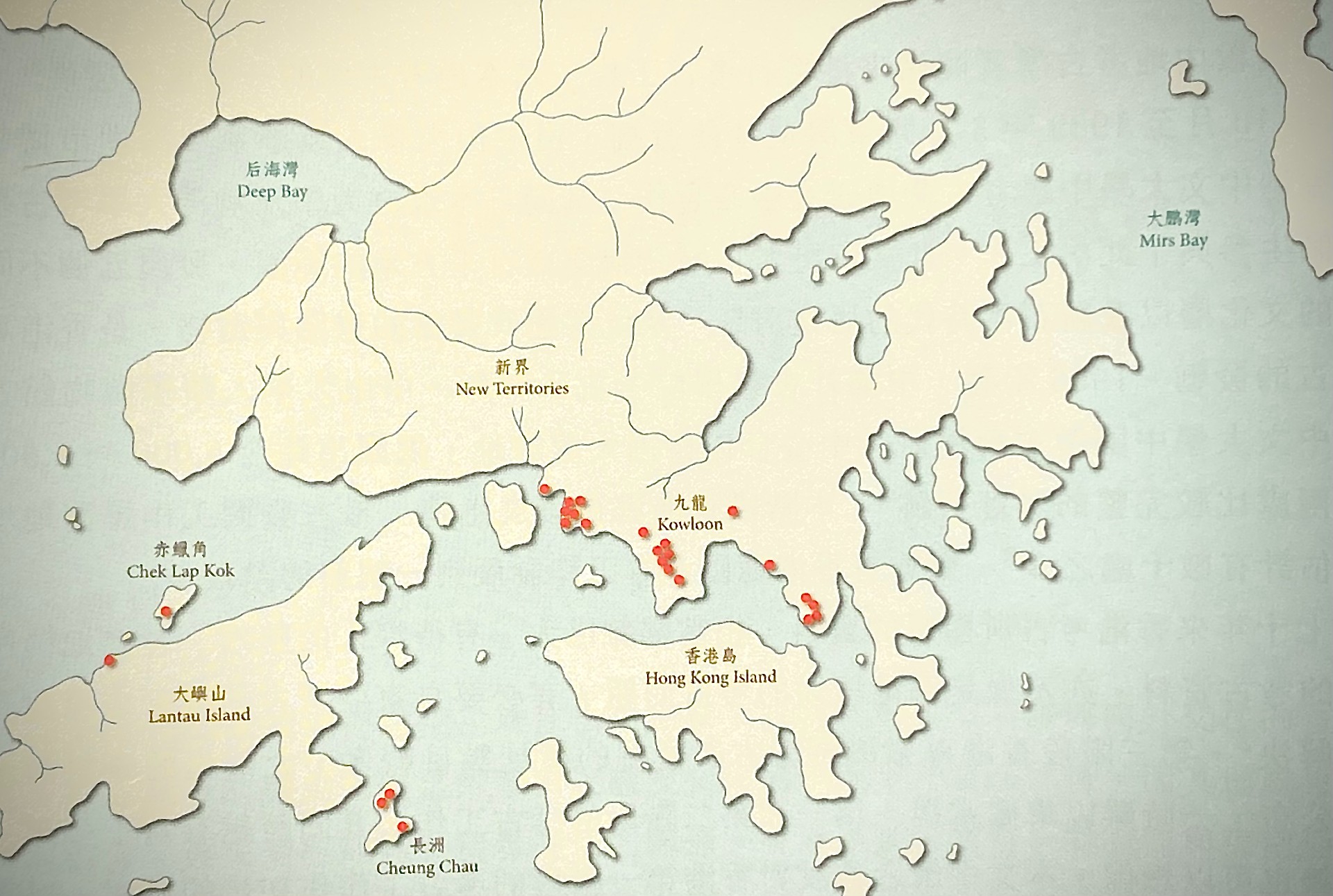 1928年九龍灣史前考古文物的發現地點。（圖片由作者提供）