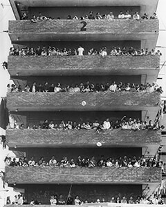 屋村节日，1965年，香港政府建设的九龙黄大仙公屋