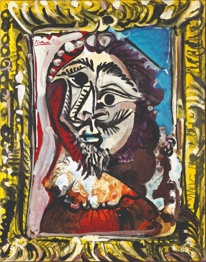 畢加索 - 《畫框中的男子半身像》成交價達港元1.75億/ 美元2,240萬 佳士得亞洲拍賣史上最高價畢加索作品