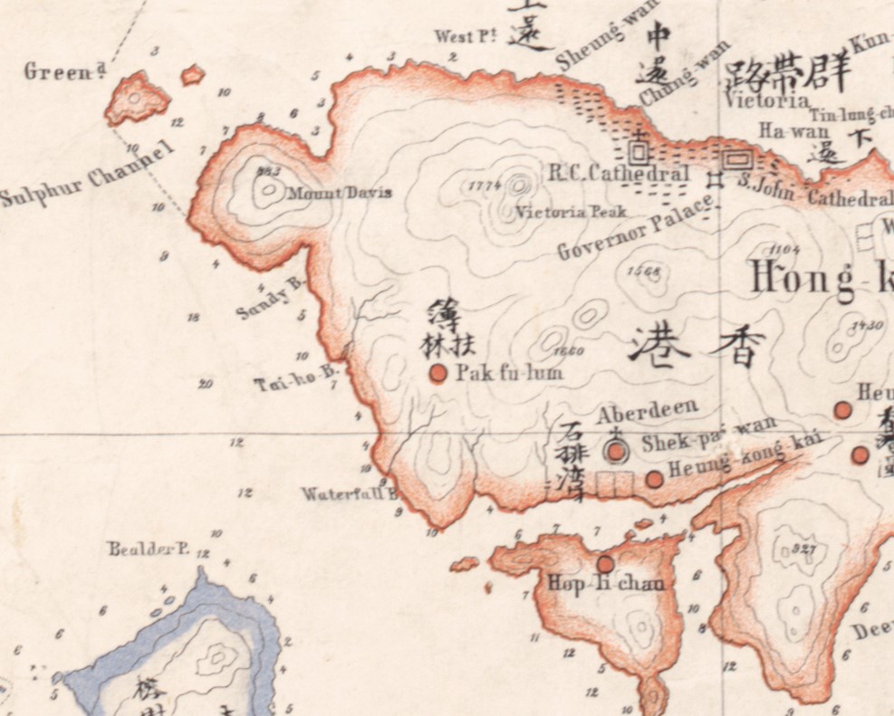 1866年《新安縣全圖》中，已記載「薄扶林」一名。