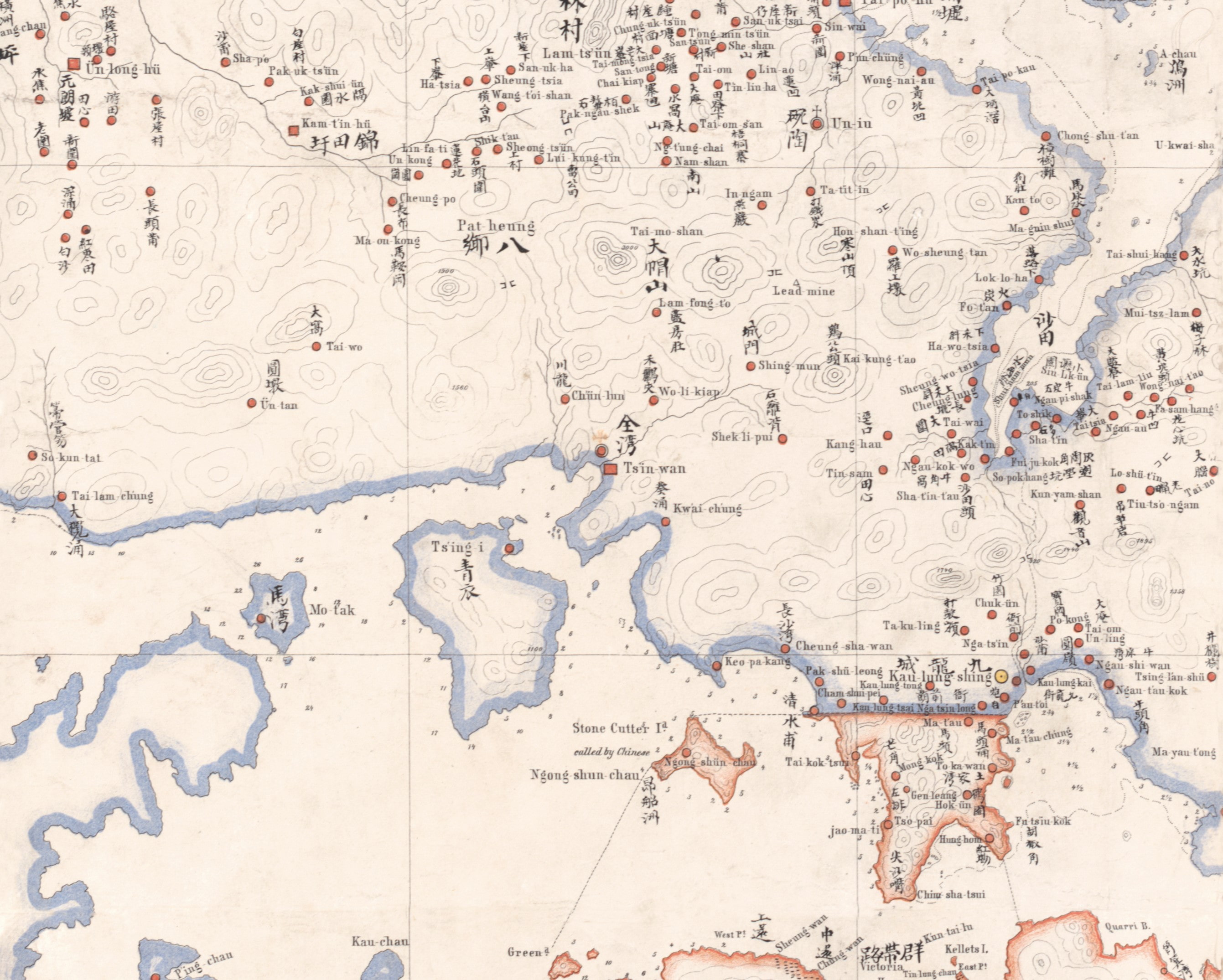 1866年《新安縣全圖》將荃灣標記為全灣