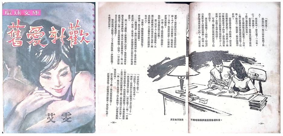 環球出版社出版的四毫子小說《舊愛新歡》的封面和內頁插畫，均由董培新繪畫。董培新以中國水墨畫繪畫金庸小說的人物和故事為人所熟識。